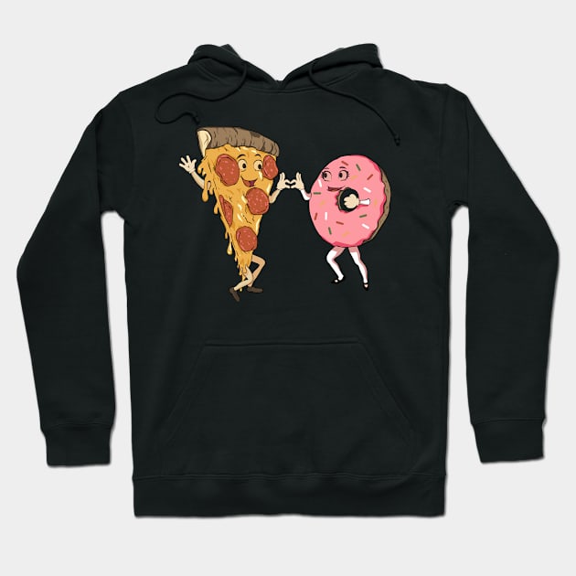 Pizza and donut... An amazing and wonderful love Hoodie by DaveLeonardo